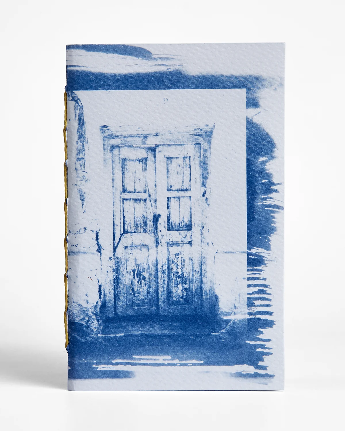Libreta cianotipia serie Puertas portada 2